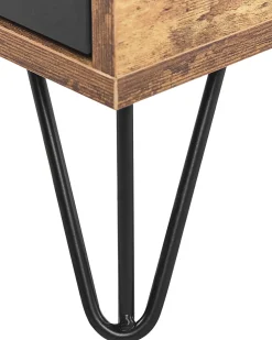 Beliani Yopoyta 2 Laatikkoa Tumma Puu/Musta Arkan Hot