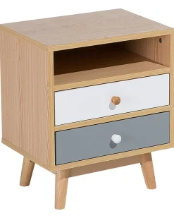 Beliani Yopoyta 2 Laatikkoa Vaalea Puu Fargo Store