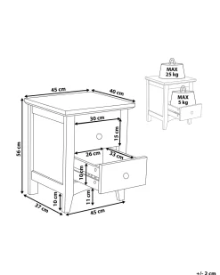 Beliani Yopoyta 2 Laatikkoa Valkoinen Joliet New