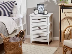 Beliani Yopoyta 3 Laatikkoa Valkoinen Lucky Sale