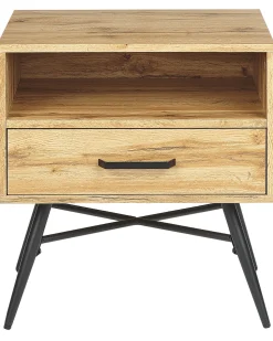 Beliani Yopoyta Hylly Laatikko Vaalea Puu Lubock Online