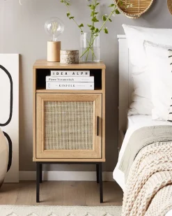 Beliani Yopoyta Kaappi Hylly Vaalea Puu Pasco Fashion