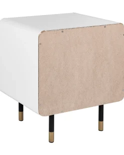 Beliani Yopoyta Kaappi Hylly Valkoinen/Tumma Puu Rifle Clearance