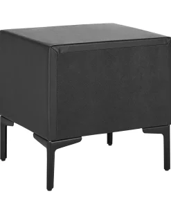 Beliani Yopoyta Keinonahka 2 Laatikkoa Musta Sezanne Hot
