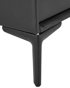 Beliani Yopoyta Keinonahka 2 Laatikkoa Musta Sezanne Hot