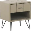 Beliani Yopoyta Keinonahka Laatikko Hylly Beige Betin Cheap