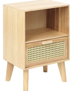 Beliani Yopoyta Keisaripuu Laatikko Hylly Vaalea Puu Seney Online