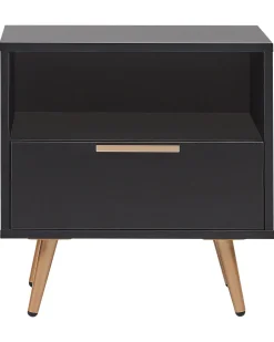 Beliani Yopoyta Laatikko Hylly Musta Indio Sale