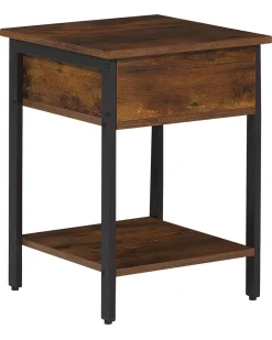 Beliani Yopoyta Laatikko Hylly Tumma Puu/Musta Vester Discount