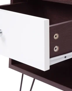 Beliani Yopoyta Laatikko Hylly Tumma Puu/Valkoinen Arvin Cheap