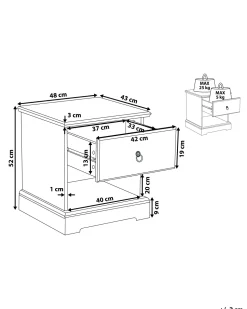Beliani Yopoyta Laatikko Hylly Valkoinen Gilbert Cheap