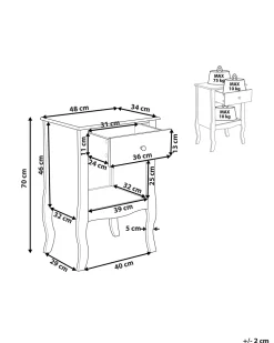 Beliani Yopoyta Laatikko Hylly Valkoinen Lane Outlet