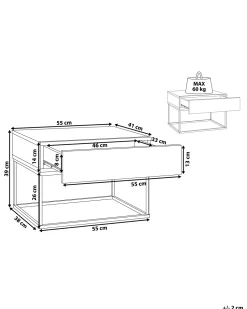 Beliani Yopoyta Laatikko Tumma Puu Cairo Flash Sale