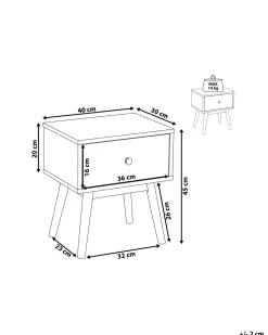 Beliani Yopoyta Laatikko Vaalea Puu/Harmaa Arvada Hot