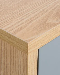 Beliani Yopoyta Laatikko Vaalea Puu/Harmaa Arvada Hot