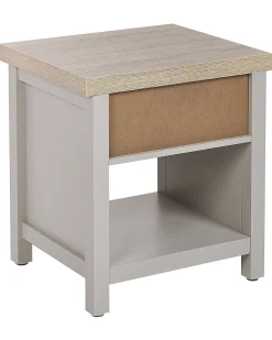 Beliani Yopoyta Laatikko Vaaleanharmaa/Vaalea Puu Clio Hot