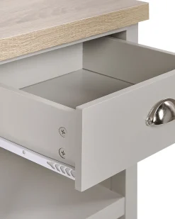 Beliani Yopoyta Laatikko Vaaleanharmaa/Vaalea Puu Clio Hot