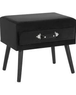 Beliani Yopoyta Sametti Laatikko Musta Eurostar Hot