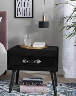 Beliani Yopoyta Sametti Laatikko Musta Eurostar Hot