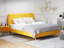 Beliani Yopoyta Sametti Laatikko Sinapinkeltainen Flayat Discount