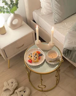 Beliani Yopoyta Sametti Laatikko Vaalea Beige Flayat Store