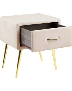 Beliani Yopoyta Sametti Laatikko Vaalea Beige Flayat Store