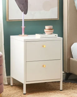 Beliani Yopoyta Teras 2 Laatikkoa Valkoinen Kylea Sale