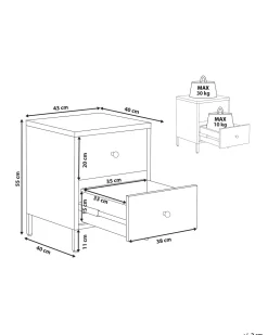Beliani Yopoyta Teras 2 Laatikkoa Valkoinen Kylea Sale