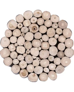 Beliani Yopoyta Tiikki Musta/Vaalea Puu Altata Cheap