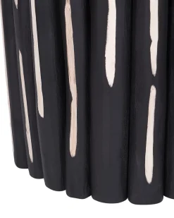 Beliani Yopoyta Tiikki Musta/Vaalea Puu Altata Cheap