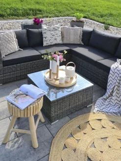 Beliani Yopoyta Tiikki Vaalea Puu Nampa Best Sale