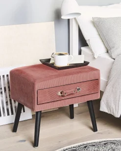 Beliani Yopoyta Vakosametti Laatikko Vaaleanpunainen Eurostar Fashion