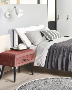 Beliani Yopoyta Vakosametti Laatikko Vaaleanpunainen Eurostar Fashion